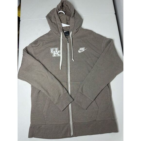 Nike University of Kentucky UK Men’s Full Zip Hooded Jacket Size L Beige - Picture 5 of 12